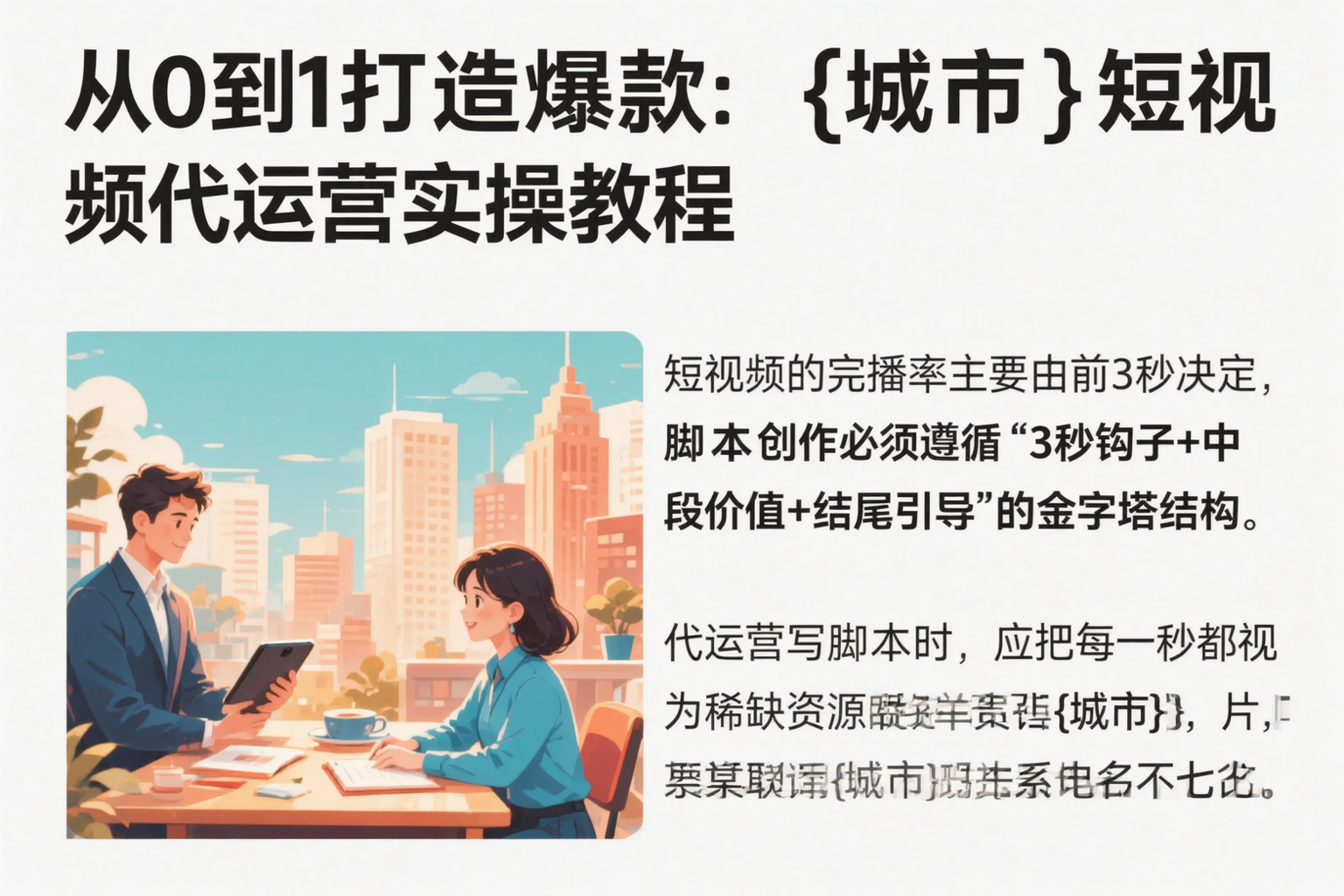 从0到1打造爆款:乌海短视频代运营实操教程
