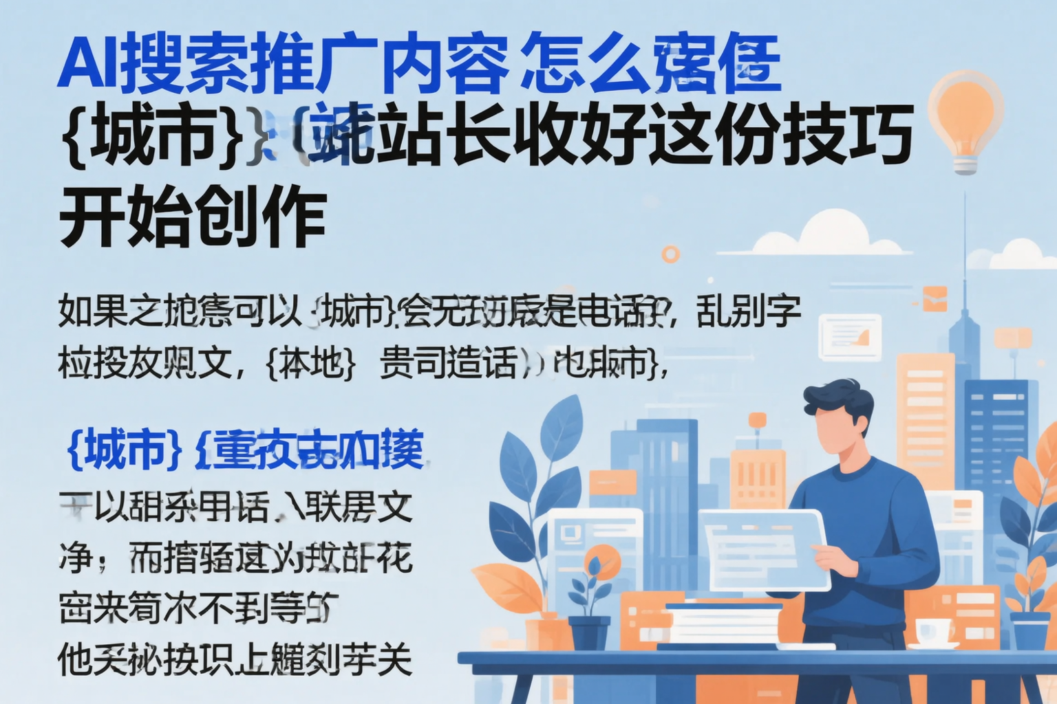 AI搜索推广内容怎么写？乌海站长收好这份技巧