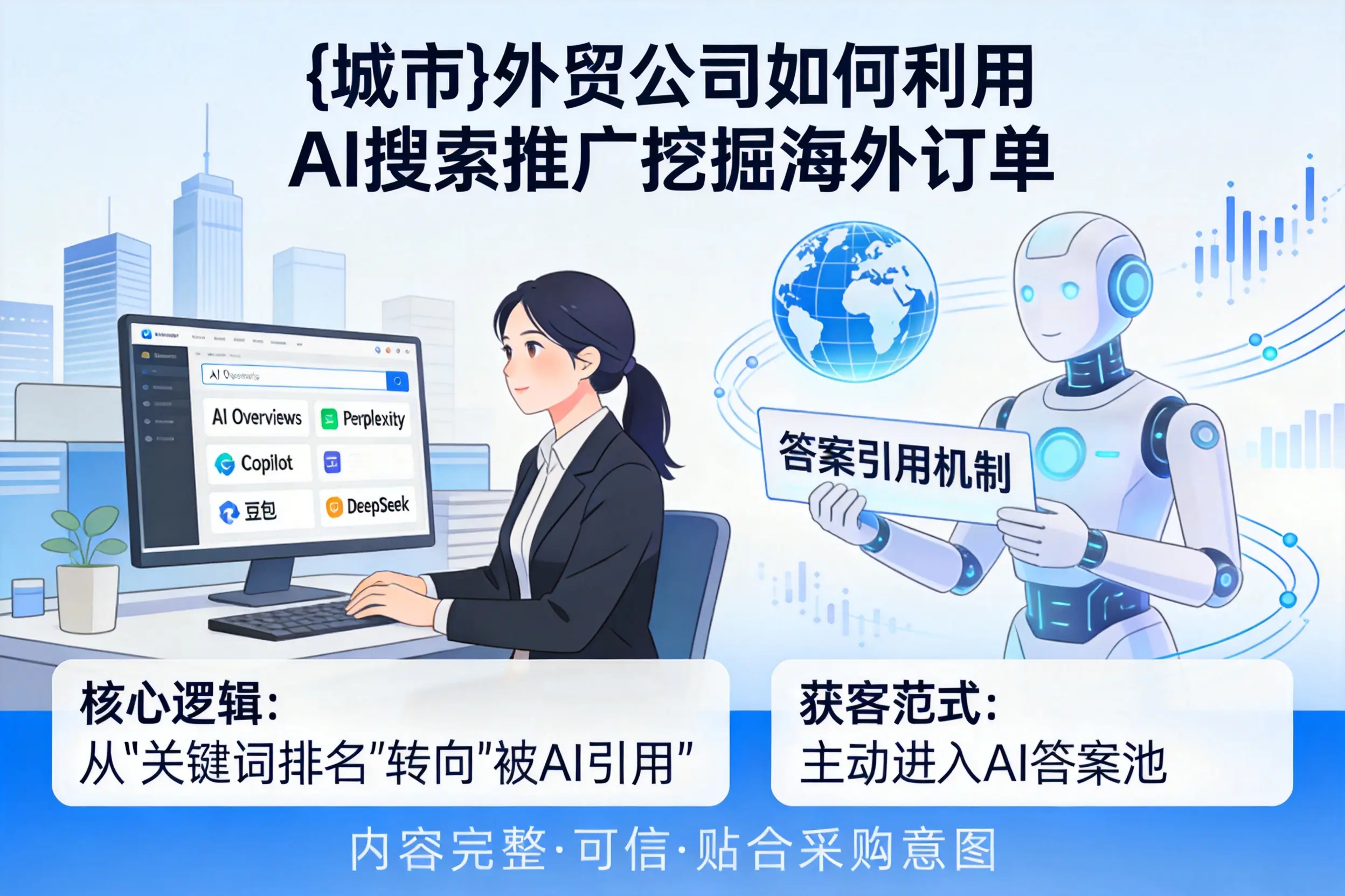 乌海外贸公司如何利用AI搜索推广挖掘海外订单