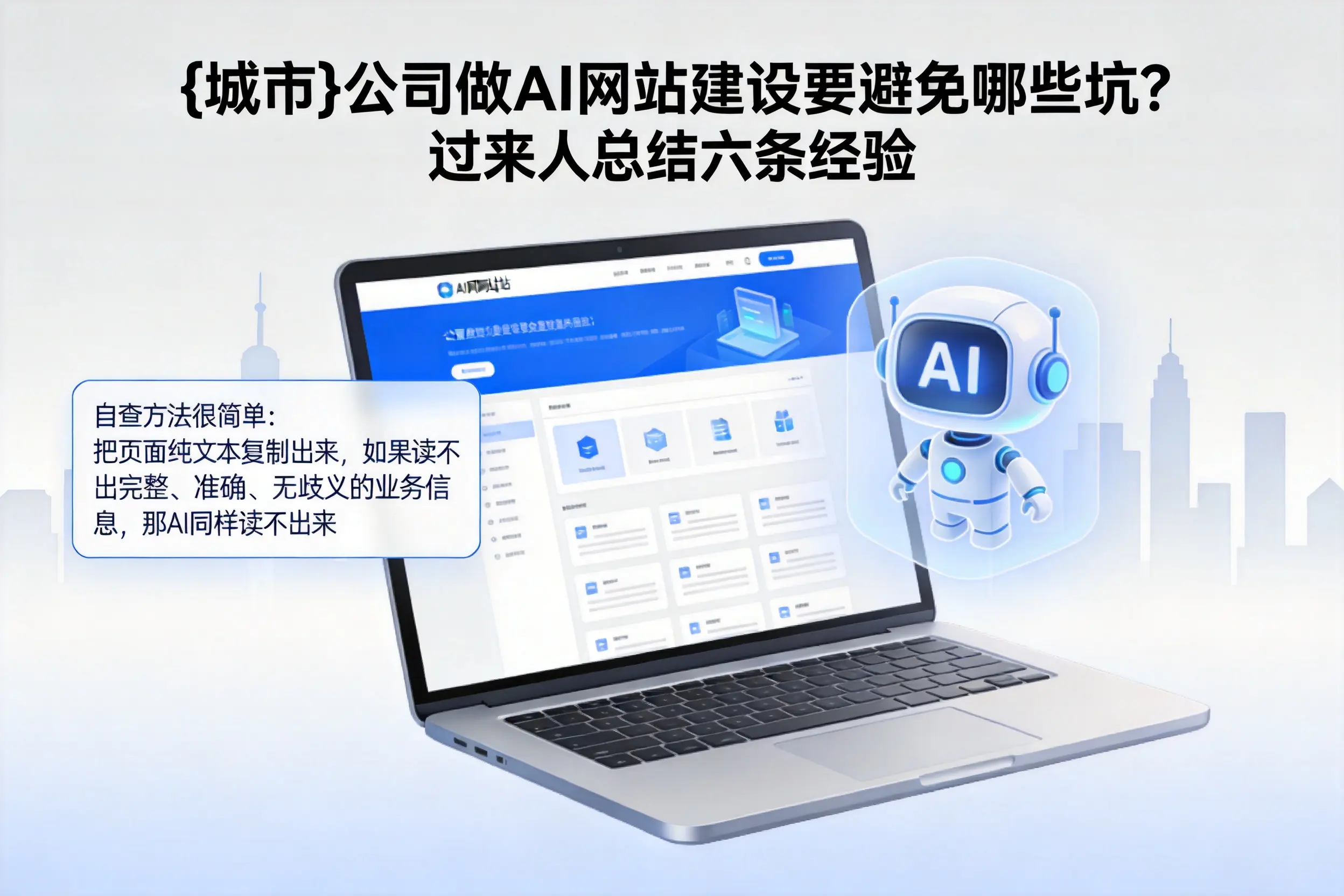 乌海公司做AI网站建设要避免哪些坑?过来人总结六条经验