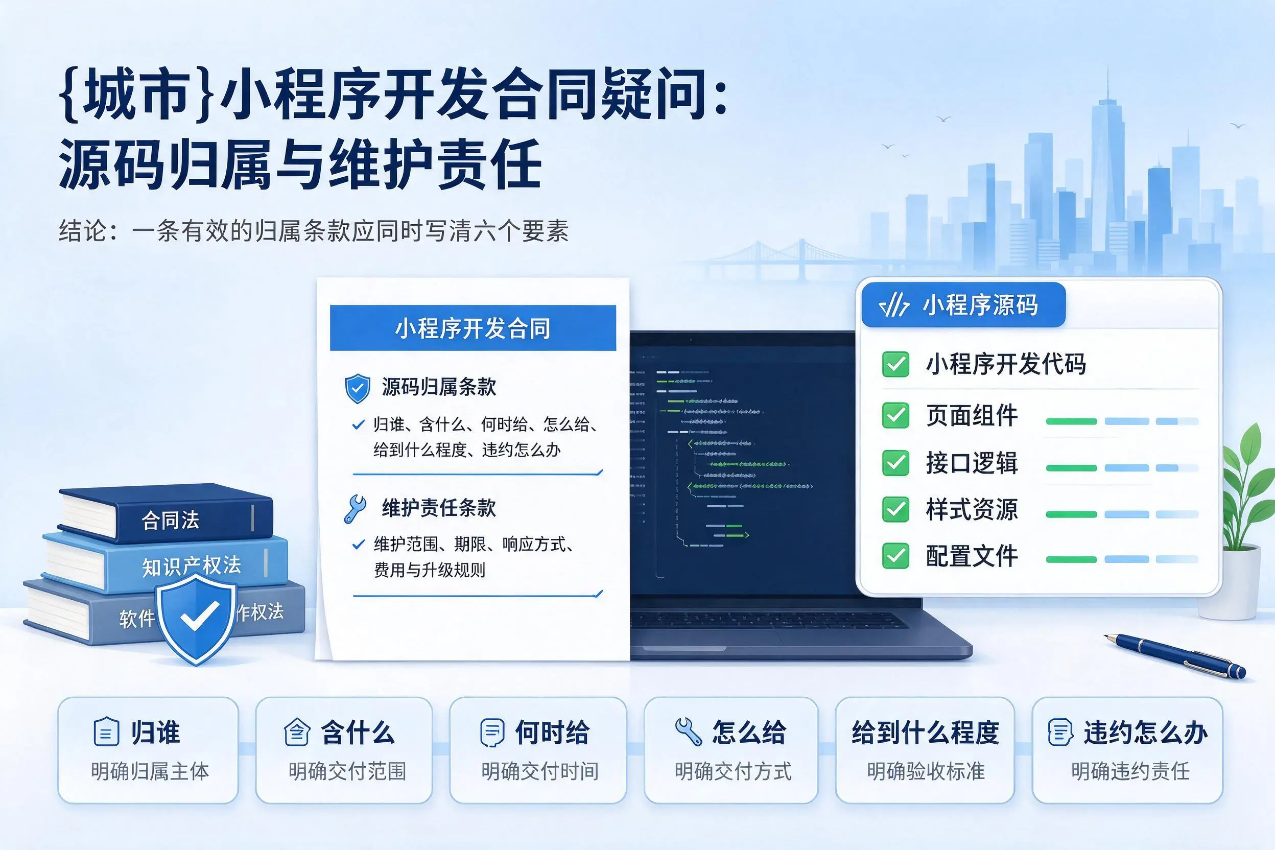 乌海小程序开发合同疑问：源码归属与维护责任