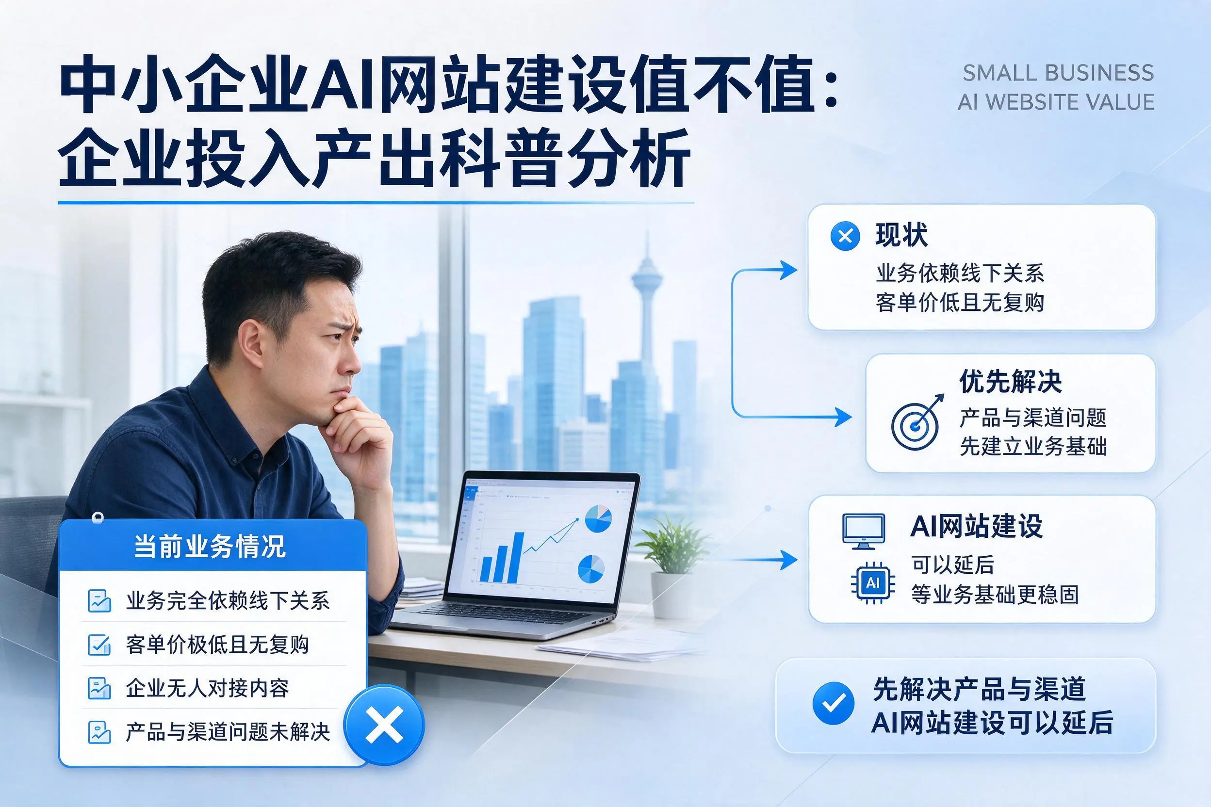 中小企业AI网站建设值不值：乌海企业投入产出科普分析