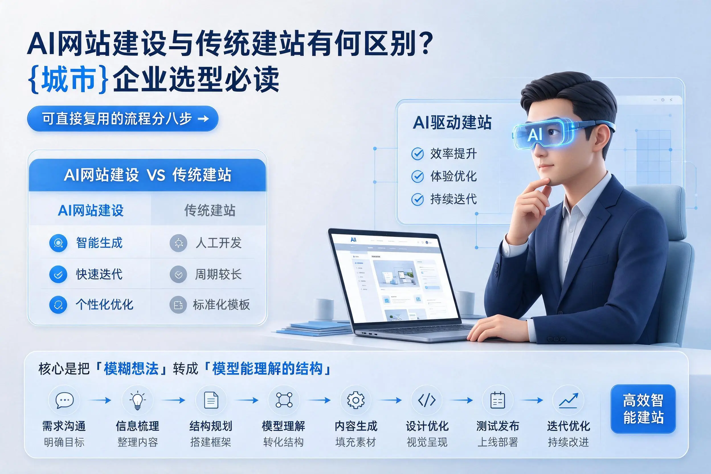 AI网站建设与传统建站有何区别?乌海企业选型必读