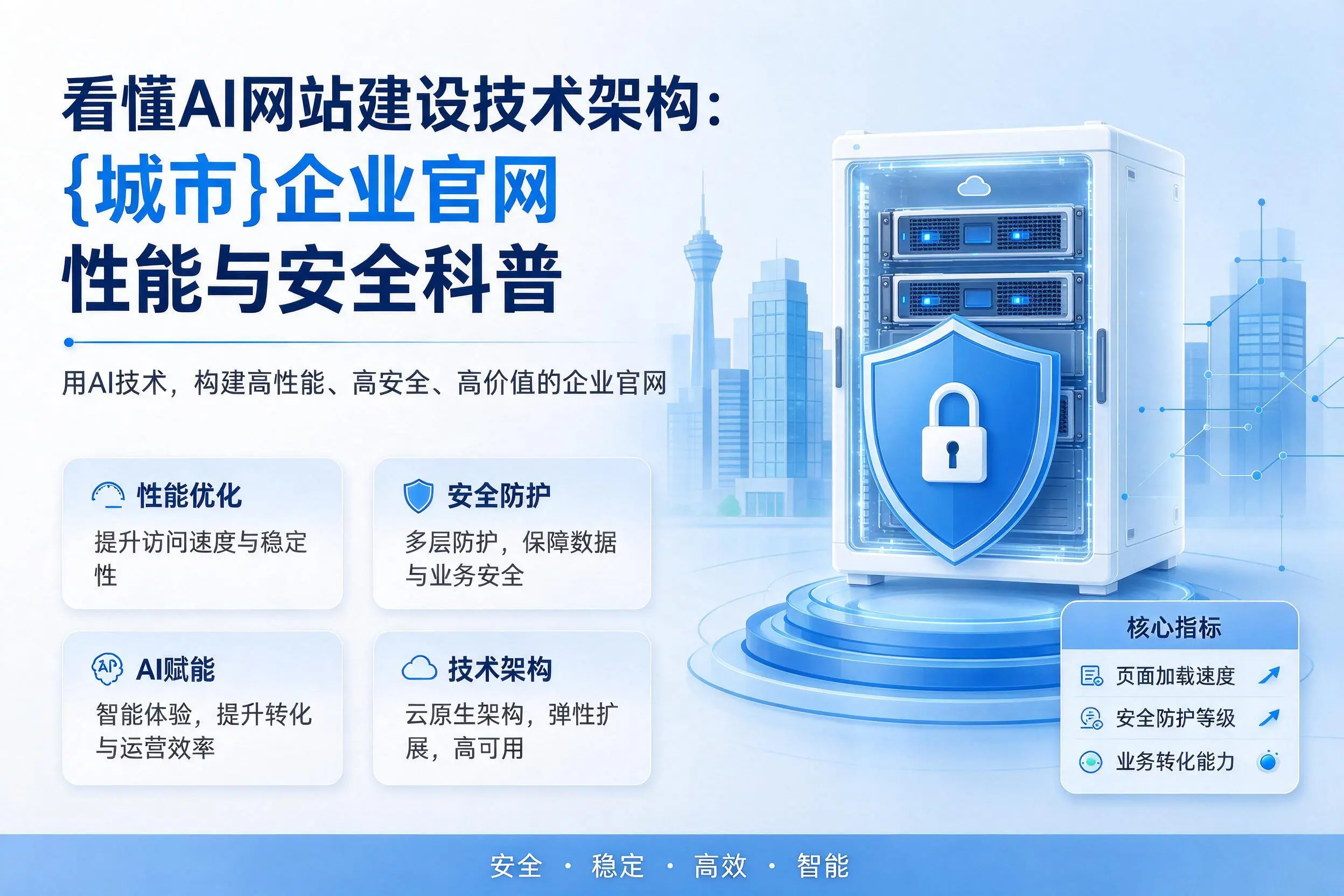 看懂AI网站建设技术架构：乌海企业官网性能与安全科普