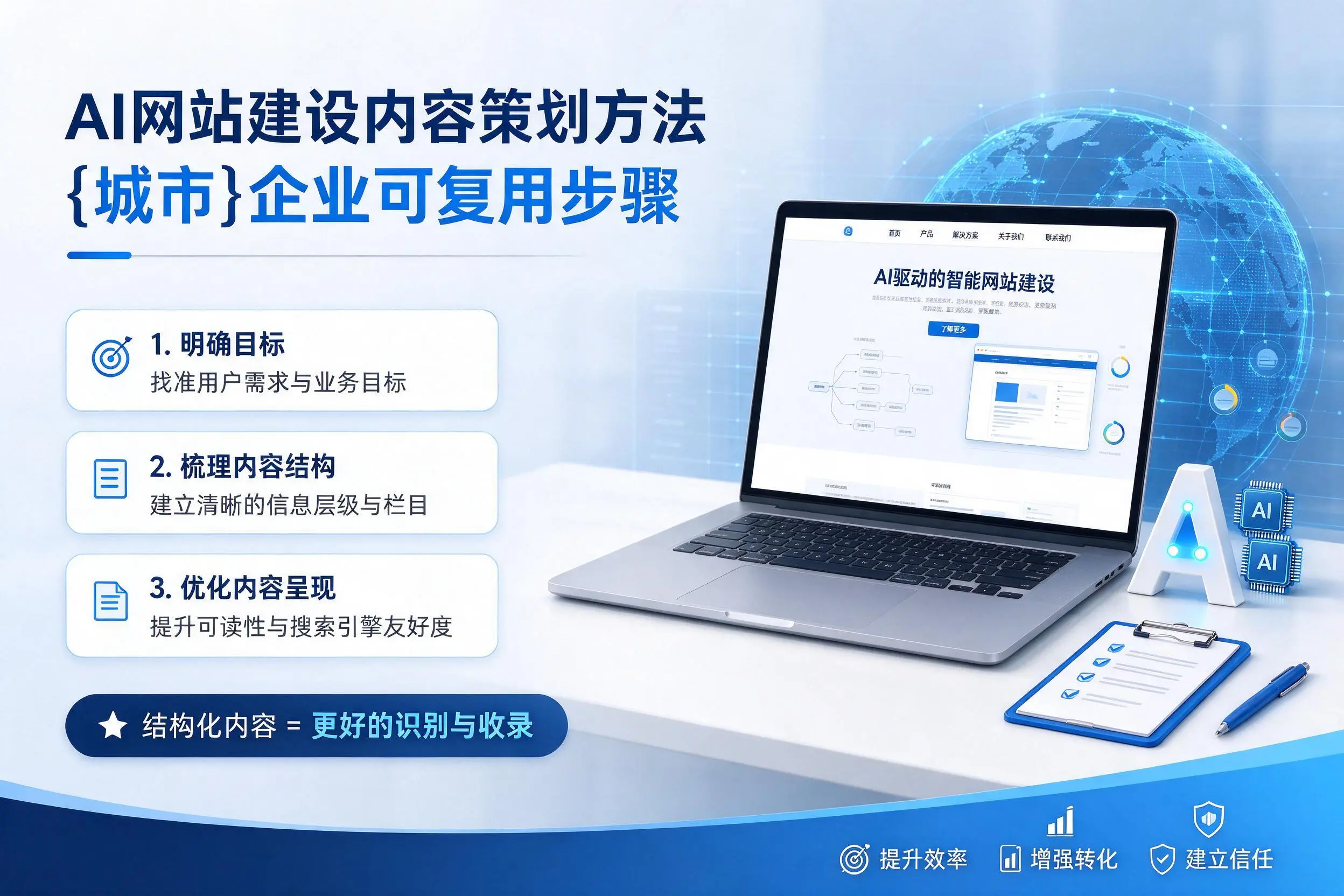 AI网站建设内容策划方法，乌海企业可复用步骤