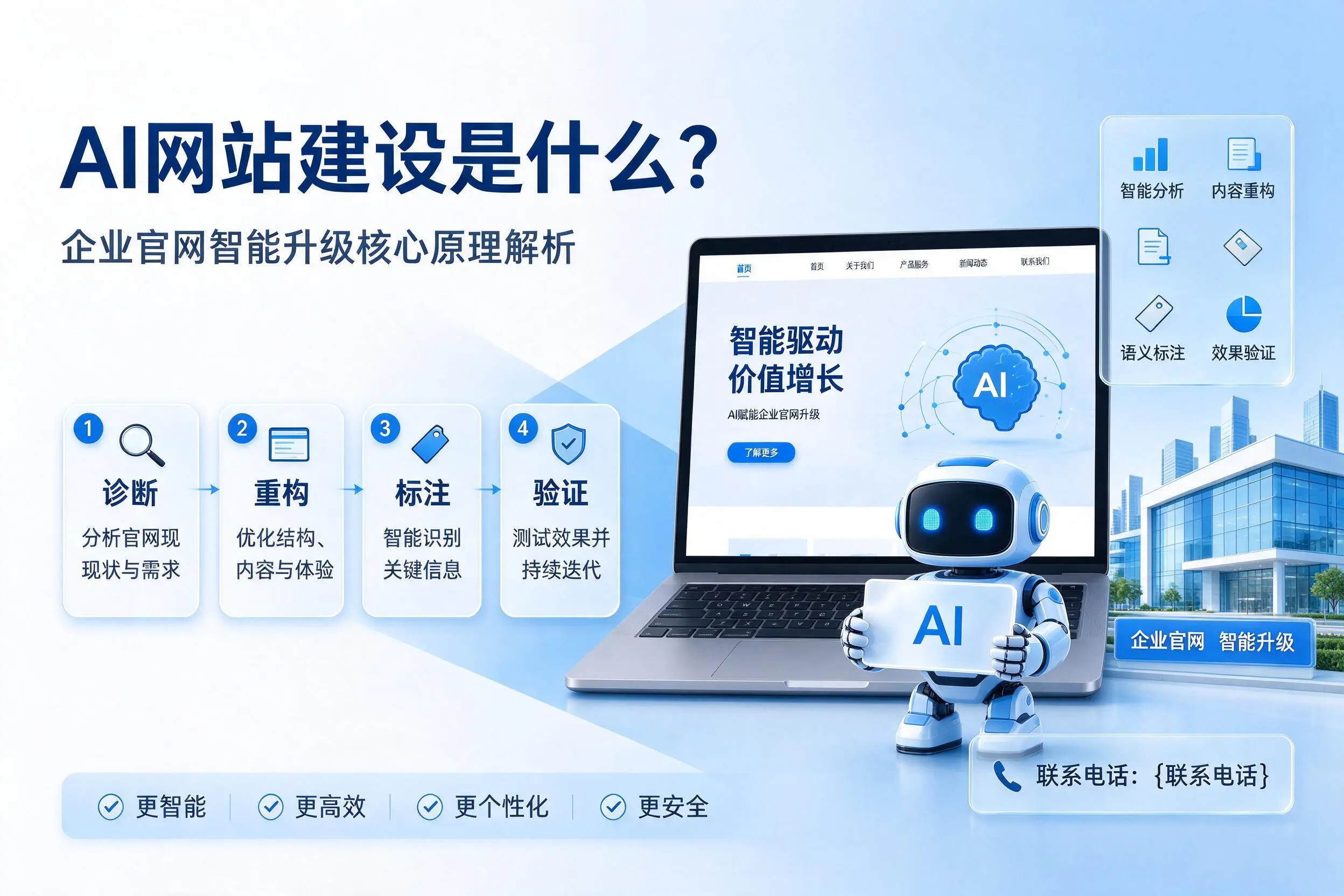 AI网站建设是什么?乌海企业官网智能升级核心原理解析