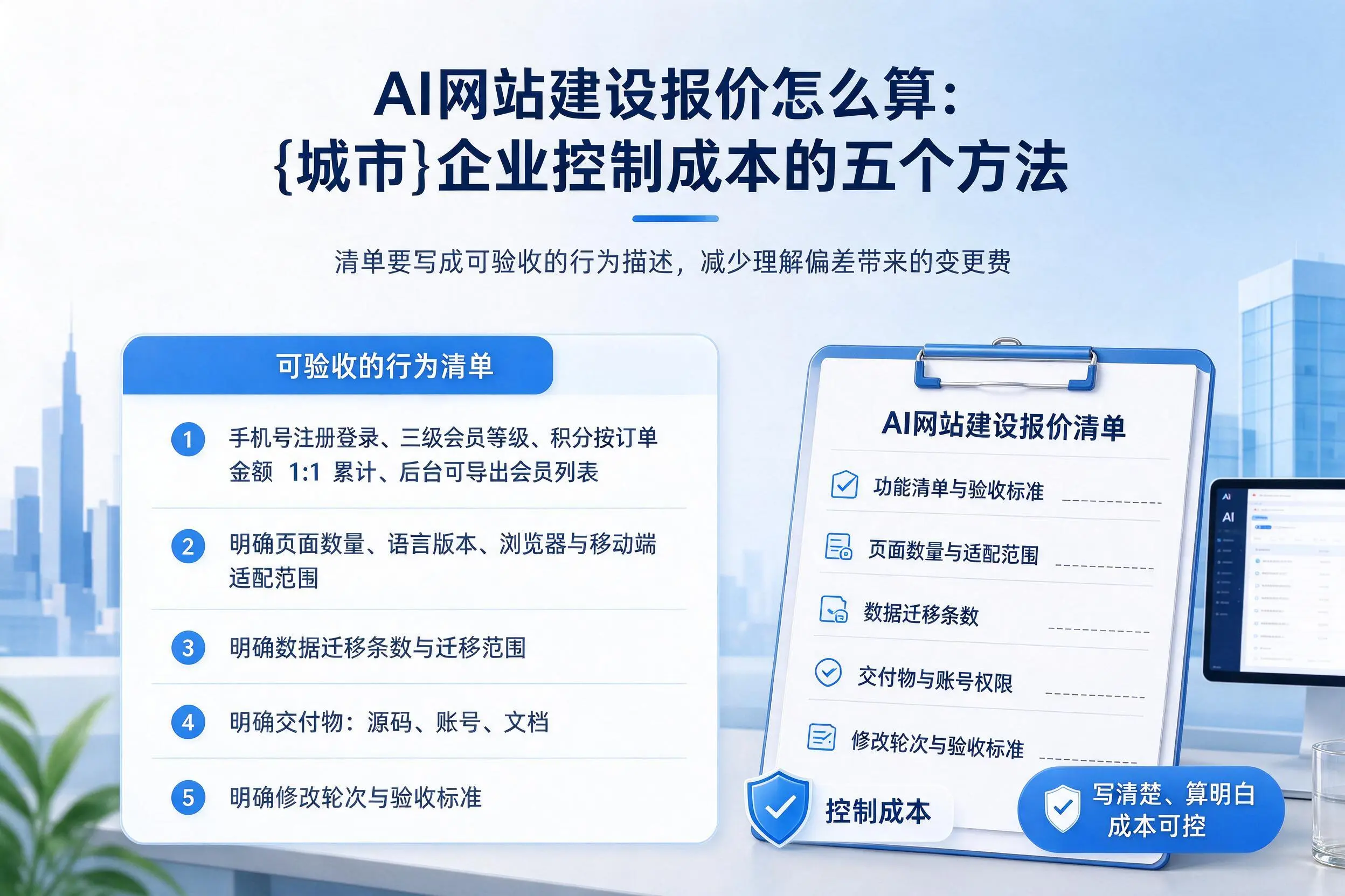 AI网站建设报价怎么算:乌海企业控制成本的五个方法